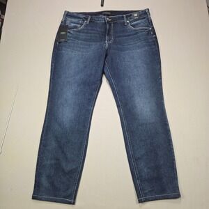 Silver Jeans Co Boyfriend Mid‎ Rise Slim Leg Eco Friendly Dark Wash  18W 29L NWT